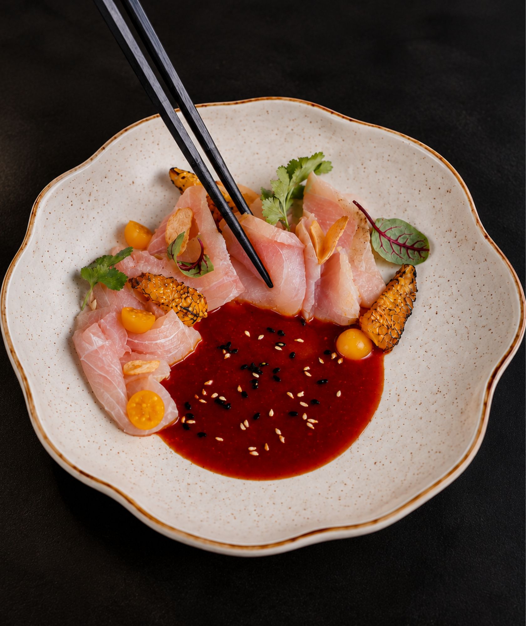 Home amberjack tataki