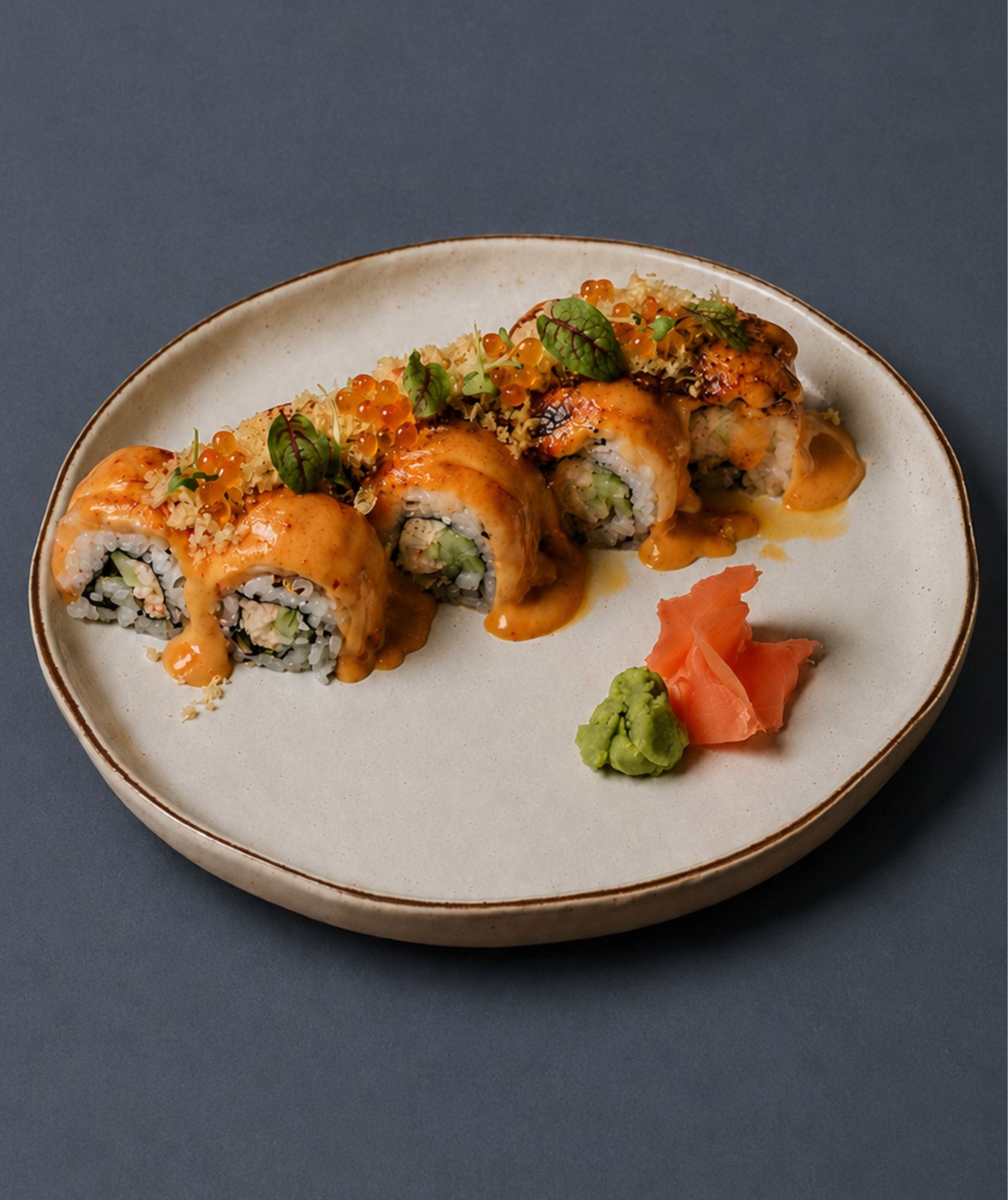 Home salmon volcano roll